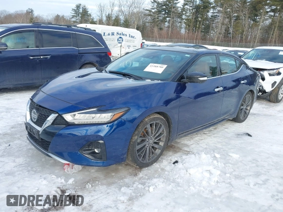 2020 Nissan Maxima Platinum with VIN 1N4AA6FVXLC380903, listed as a IAAI auction lot 41588780 with 44,238 mi miles and . Bid and sale history available at DreamBid. Image 17.