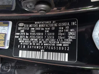 2014 Kia Sorento SX Limited with VIN 5XYKWDA77EG518912, listed as a IAAI auction lot 41865341 with 125,867 mi miles. Bid and sale history available at carsss.com. Image 9.