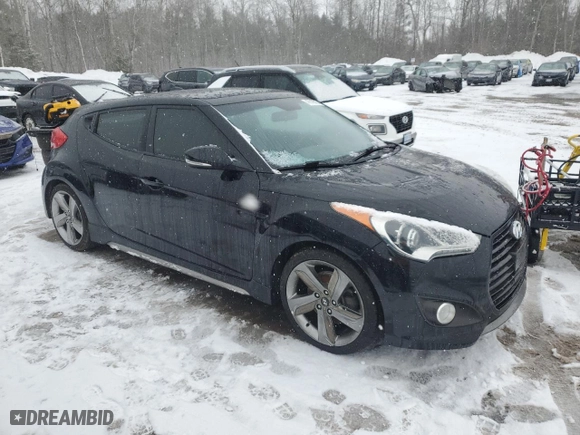 2013 Hyundai Veloster Turbo w/Black Int with VIN KMHTC6AE1DU134110, listed as a Copart auction lot 47019015 with 162,626 mi miles and Clean Title. Bid and sale history available at carsss.com. Image 4.