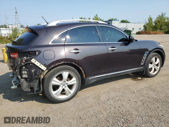 2011 Infiniti FX35 with VIN JN8AS1MW6BM733043, listed as a Copart auction lot 71278394 with 234,964 mi miles and Salvage Title. Bid and sale history available at carsss.com. Image 3.