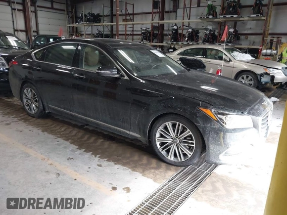 2018 Genesis G80 3.8L with VIN KMHGN4JE4JU232110, listed as a IAAI auction lot 41425938 with 108,170 mi miles. Bid and sale history available at carsss.com. Image 1.