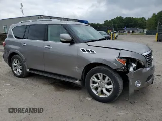 2013 Infiniti QX56 with VIN JN8AZ2NE9D9042487, listed as a Copart auction lot 68790494 with 160,732 mi miles and Salvage Title. Bid and sale history available at carsss.com. Image 4.