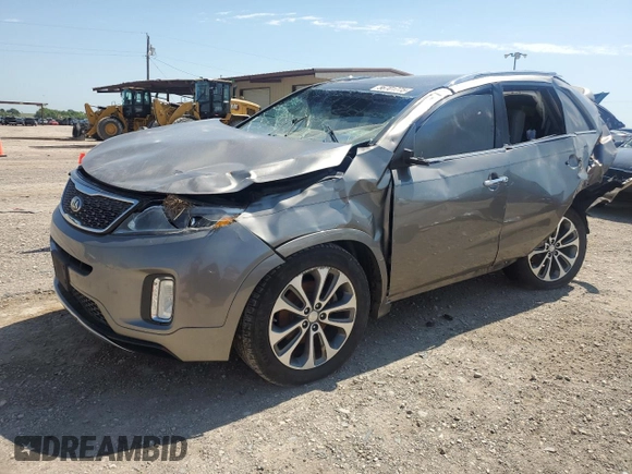 2015 Kia Sorento SX with VIN 5XYKW4A7XFG654002, listed as a Copart auction lot 56701775 with Not provided miles and Salvage title. Bid and sale history available at DreamBid. Image 1.