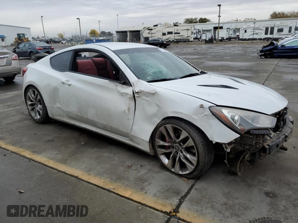 2013 Hyundai Genesis Coupe Track z VIN KMHHU6KJ7DU096333, wystawiony jako Copart lot #81643984 z przebiegiem Nie podano mil oraz Szkoda całkowita • Salvage title. Historia ofert i sprzedaży dostępna na DreamBid. Obrazek 4.