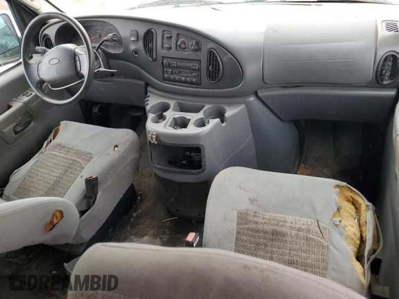 2005 Ford Econoline Passenger XL with VIN 1FMRE11L75HA12481, listed as a Copart auction lot 50769075 with 260,238 mi miles and Salvage title. Bid and sale history available at DreamBid. Image 8.