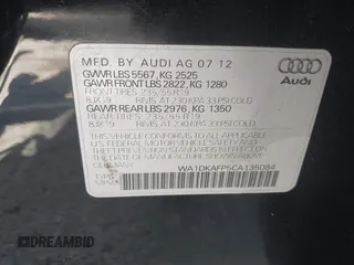 2012 Audi Q5 Premium Plus with VIN WA1DKAFP5CA135084, listed as a IAAI auction lot 42346976 with 149,305 mi miles and . Bid and sale history available at DreamBid. Image 9.