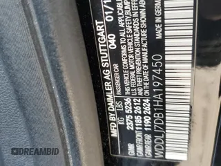 2017 Mercedes-Benz CLS with VIN WDDLJ7DB1HA197450, listed as a Copart auction lot 80098083 with 95,683 mi miles. Bid and sale history available at carsss.com. Image 12.