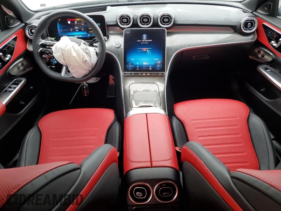 2024 Mercedes-Benz C 43 AMG z VIN W1KAF8HB8RR228611, wystawiony jako Copart lot #42020315 z przebiegiem 1 161 mil mil oraz Szkoda całkowita • Salvage title. Historia ofert i sprzedaży dostępna na DreamBid. Obrazek 8.