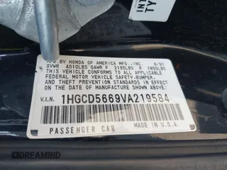 1997 Honda Accord EX with VIN 1HGCD5669VA219584, listed as a IAAI auction lot 41643524 with 161,820 mi miles and . Bid and sale history available at carsss.com. Image 9.