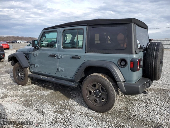2024 Jeep Wrangler Sport with VIN 1C4PJXDG0RW332722, listed as a Copart auction lot 85292724 with 8,066 mi miles and Salvage Title. Bid and sale history available at carsss.com. Image 2.
