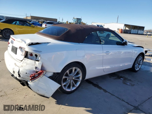 2013 Audi A5 2.0T Premium Plus with VIN WAUJFAFH2DN014655, listed as a Copart auction lot 87820845 with 163,209 mi miles and Salvage Title. Bid and sale history available at carsss.com. Image 3.