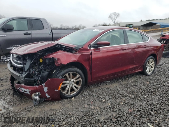 2015 Chrysler 200 Limited with VIN 1C3CCCAB1FN677130, listed as a Copart auction lot 44717955 with 170,880 mi miles and Salvage Title. Bid and sale history available at carsss.com. Image 1.