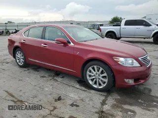 2011 Lexus LS 460 with VIN JTHCL5EF4B5009688, listed as a Copart auction lot 54052255 with 129,940 mi miles and Salvage title. Bid and sale history available at DreamBid. Image 4.