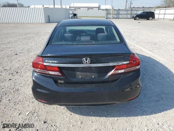 2015 Honda Civic Sedan LX with VIN 19XFB2F58FE103928, listed as a Copart auction lot 49826405 with 91,661 mi miles and Salvage Title. Bid and sale history available at carsss.com. Image 6.