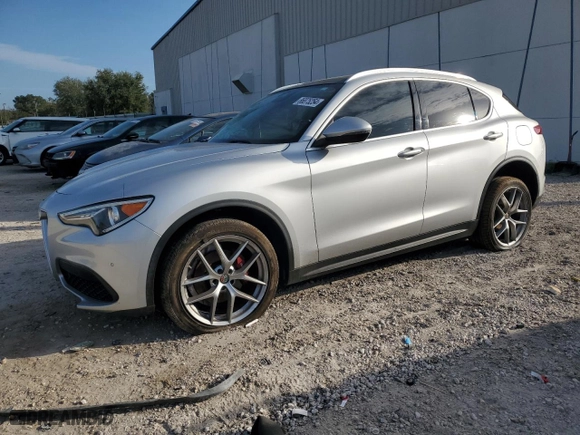 2019 Alfa Romeo Stelvio Ti Sport with VIN ZASPAKBNXK7C38889, listed as a Copart auction lot 86875254 with 0 mi miles and Non Repairable. Bid and sale history available at carsss.com. Image 1.