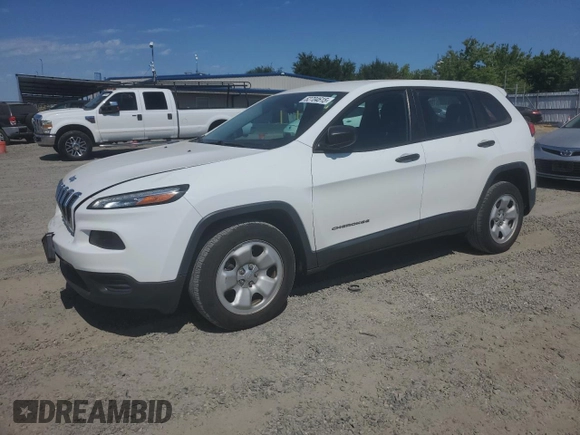 2016 Jeep Cherokee Sport z VIN 1C4PJLAB7GW207716, wystawiony jako Copart lot #62704615 z przebiegiem 84 397 mil mil oraz Szkoda całkowita • Salvage title. Historia ofert i sprzedaży dostępna na DreamBid. Obrazek 1.