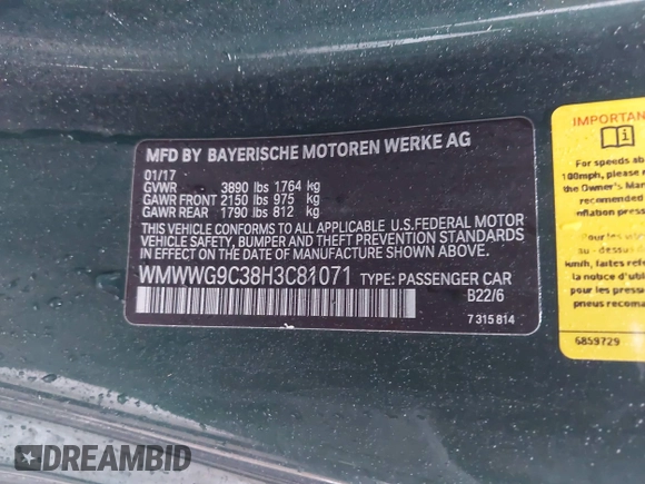 2017 MINI Convertible Cooper S z VIN WMWWG9C38H3C81071, wystawiony jako IAAI lot #41522738 z przebiegiem 59 040 mil mil oraz . Historia ofert i sprzedaży dostępna na DreamBid. Obrazek 9.