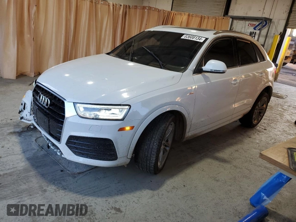 2016 Audi Q3 Prestige with VIN WA1GFCFSXGR004015, listed as a Copart auction lot 83608134 with 90,926 mi miles and Salvage title. Bid and sale history available at DreamBid. Image 1.