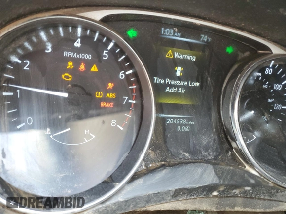 2016 Nissan Rogue SV with VIN 5N1AT2MV2GC823837, listed as a Copart auction lot 70431174 with 204,538 mi miles and Salvage Title. Bid and sale history available at DreamBid. Image 9.