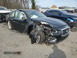 2019 Infiniti Q50 3.0t LUXE with VIN JN1EV7AR8KM556133, listed as a Copart auction lot 47422185 with 60,897 mi miles and Salvage Title. Bid and sale history available at carsss.com. Image 4.