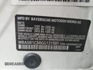2016 BMW 5 Series 535i z VIN WBA5B1C56GG131591, wystawiony jako Copart lot #55777355 z przebiegiem 96 692 mil mil oraz Szkoda całkowita • Salvage title. Historia ofert i sprzedaży dostępna na DreamBid. Obrazek 12.