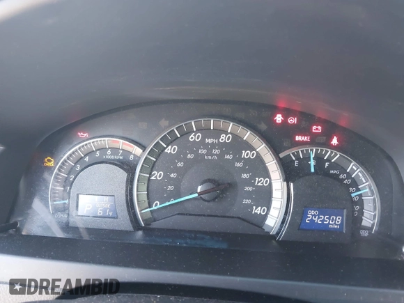 2012 Toyota Camry L with VIN 4T1BF1FK0CU143884, listed as a IAAI auction lot 41780060 with 242,508 mi miles. Bid and sale history available at carsss.com. Image 7.