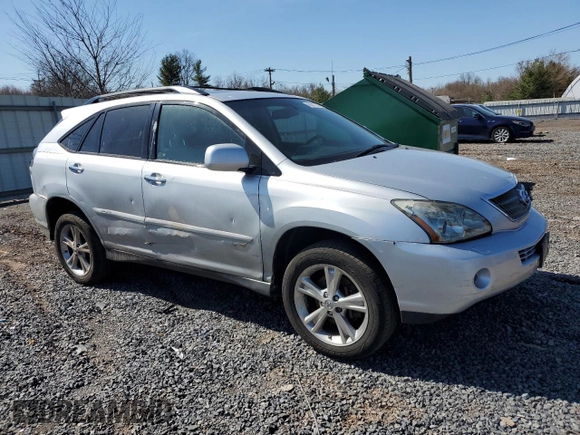 2008 Lexus RX 400h with VIN JTJHW31U682856775, listed as a Copart auction lot 48847335 with 313,385 mi miles and Salvage Title. Bid and sale history available at DreamBid. Image 4.