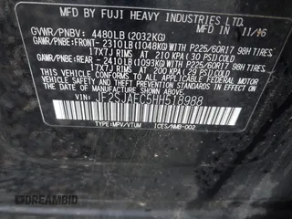 2017 Subaru Forester Premium with VIN JF2SJAEC5HH518988, listed as a IAAI auction lot 42019312 with 109,358 mi miles. Bid and sale history available at carsss.com. Image 9.