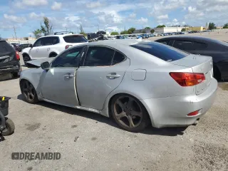 2007 Lexus IS 250 with VIN JTHBK262972036421, listed as a Copart auction lot 60591305 with 155,395 mi miles and Salvage title. Bid and sale history available at DreamBid. Image 2.
