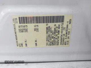 2017 Nissan Maxima S with VIN 1N4AA6AP2HC401078, listed as a IAAI auction lot 42228867 with 140,369 mi miles and . Bid and sale history available at DreamBid. Image 9.