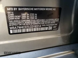 2020 BMW 7 Series z VIN WBA7W4C07LCD18314, wystawiony jako Copart lot #43724774 z przebiegiem 25 873 mil mil oraz . Historia ofert i sprzedaży dostępna na DreamBid. Obrazek 12.