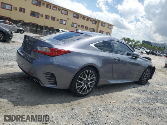 2015 Lexus RC 350 F Sport with VIN JTHHE5BC6F5005769, listed as a Copart auction lot 55967405 with 90,572 mi miles and Salvage title. Bid and sale history available at DreamBid. Image 3.