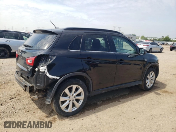 2015 Mitsubishi Outlander GT with VIN 4A4AR4AW3FE025256, listed as a Copart auction lot 59596475 with 110,952 mi miles and Salvage title. Bid and sale history available at DreamBid. Image 3.