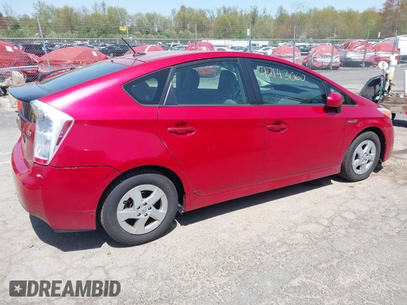 2011 Toyota Prius I with VIN JTDKN3DU6B5337481, listed as a IAAI auction lot 42143060 with 207,394 mi miles. Bid and sale history available at carsss.com. Image 13.