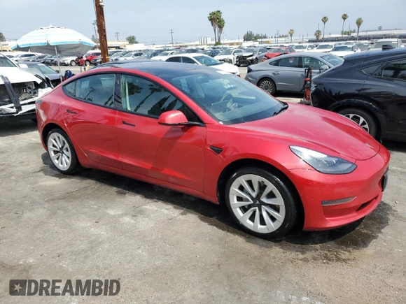 2022 Tesla Model 3 z VIN 5YJ3E1EA9NF304409, wystawiony jako Copart lot #58600755 z przebiegiem Nie podano mil oraz Szkoda całkowita • Salvage title. Historia ofert i sprzedaży dostępna na DreamBid. Obrazek 4.