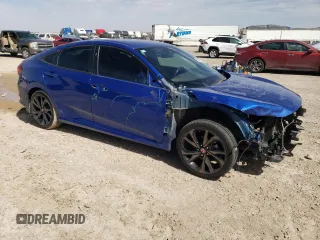 2019 Honda Civic Sedan Sport with VIN 19XFC2F89KE013799, listed as a Copart auction lot 49402445 with 130,617 mi miles and Salvage Title. Bid and sale history available at carsss.com. Image 4.