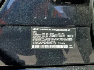 2023 BMW X5 xDrive45e with VIN 5UXTA6C06P9R89208, listed as a Copart auction lot 50352635 with 0 mi miles and Salvage Title. Bid and sale history available at carsss.com. Image 12.