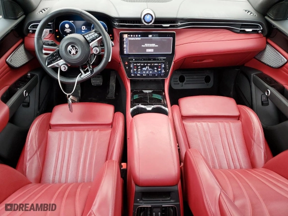 2023 Maserati Grecale Modena with VIN ZN682AVM7P7422409, listed as a Copart auction lot 52104635 with 48,888 mi miles and Salvage Title. Bid and sale history available at carsss.com. Image 8.