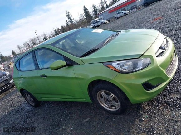2012 Hyundai Accent GS with VIN KMHCT5AE9CU021238, listed as a IAAI auction lot 41762650 with 166,287 mi miles. Bid and sale history available at carsss.com. Image 14.