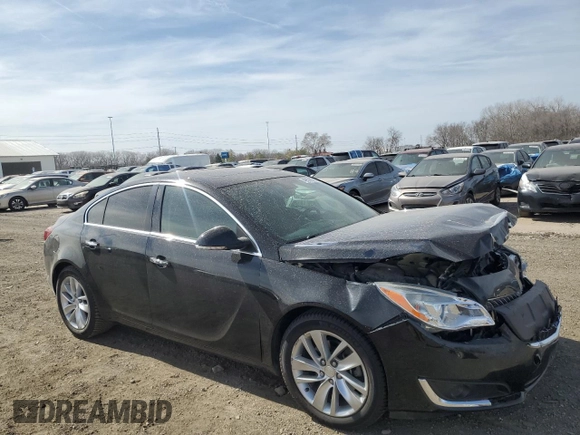 2014 Buick Regal Premium I with VIN 2G4GN5EX0E9166742, listed as a Copart auction lot 49538085 with 104,739 mi miles and Salvage Title. Bid and sale history available at DreamBid. Image 4.