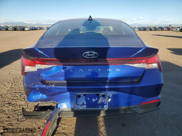 2021 Hyundai Elantra SEL with VIN KMHLM4AG1MU158099, listed as a Copart auction lot 49652455 with 14,285 mi miles and Salvage Title. Bid and sale history available at carsss.com. Image 6.