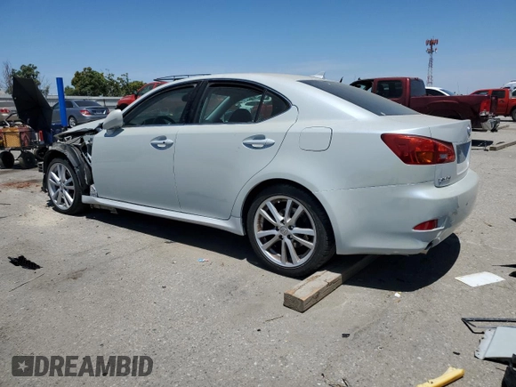 2007 Lexus IS 250 with VIN JTHBK262872031453, listed as a Copart auction lot 60713725 with 117,672 mi miles and Salvage title. Bid and sale history available at DreamBid. Image 2.