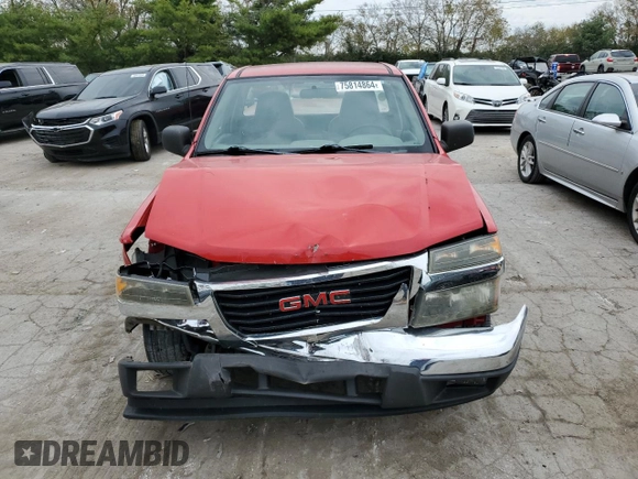 2006 GMC Canyon Work Truck with VIN 1GTCS148368261582, listed as a Copart auction lot 75814864 with 132,582 mi miles and Salvage Title. Bid and sale history available at carsss.com. Image 5.