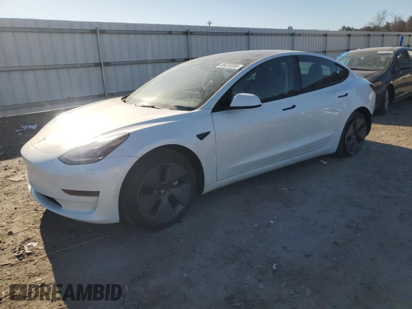 2023 Tesla Model 3 with VIN 5YJ3E1EA1PF556562, listed as a Copart auction lot 48413235 with 11,980 mi miles and Salvage Title. Bid and sale history available at DreamBid. Image 1.