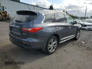 2013 Infiniti JX35 with VIN 5N1AL0MM4DC324836, listed as a Copart auction lot 63894154 with 147,593 mi miles and Salvage Title. Bid and sale history available at carsss.com. Image 3.