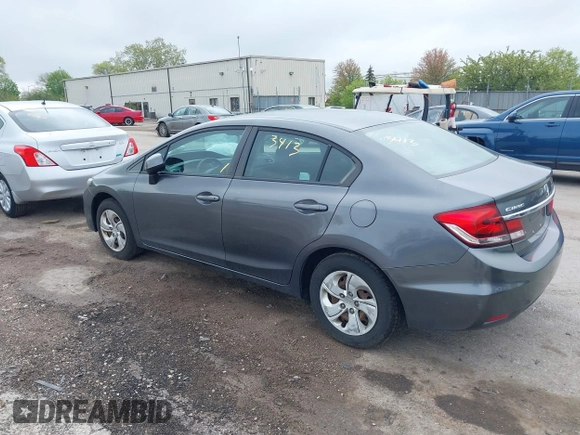 2013 Honda Civic LX with VIN 19XFB2F52DE013882, listed as a IAAI auction lot 42183413 with 217,293 mi miles and . Bid and sale history available at DreamBid. Image 3.