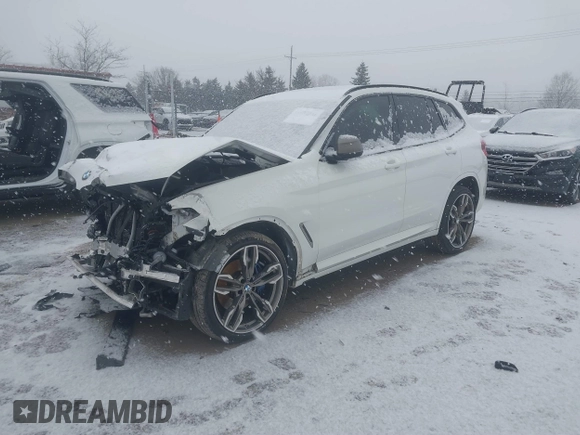 2020 BMW X3 M40i with VIN 5UXTY9C02L9C16309, listed as a IAAI auction lot 41285541 with 57,373 mi miles and . Bid and sale history available at DreamBid. Image 2.