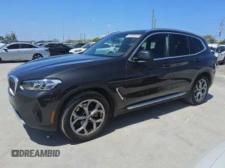 2024 BMW X3 sDrive30i with VIN 5UX43DP05R9X15031, listed as a Copart auction lot 56055855 with 17,094 mi miles and Clean Title. Bid and sale history available at DreamBid. Image 1.
