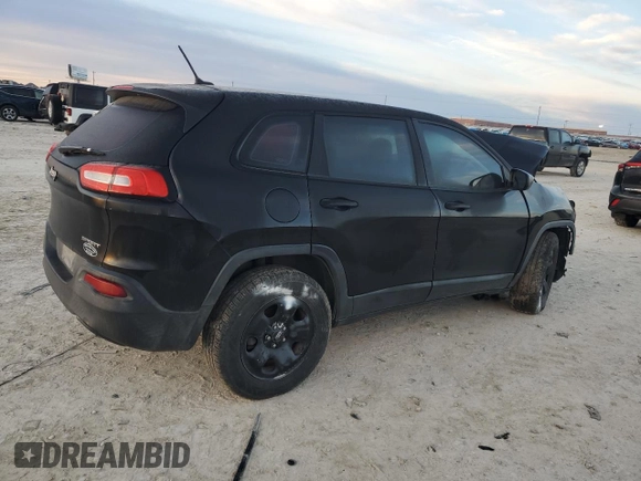 2014 Jeep Cherokee Sport with VIN 1C4PJLAB8EW112451, listed as a Copart auction lot 88162485 with Not Provided miles and Salvage Title. Bid and sale history available at DreamBid. Image 3.