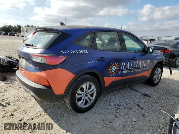 2020 Ford Escape S with VIN 1FMCU0F62LUA76292, listed as a Copart auction lot 43307115 with 70,029 mi miles and Salvage Title. Bid and sale history available at carsss.com. Image 3.